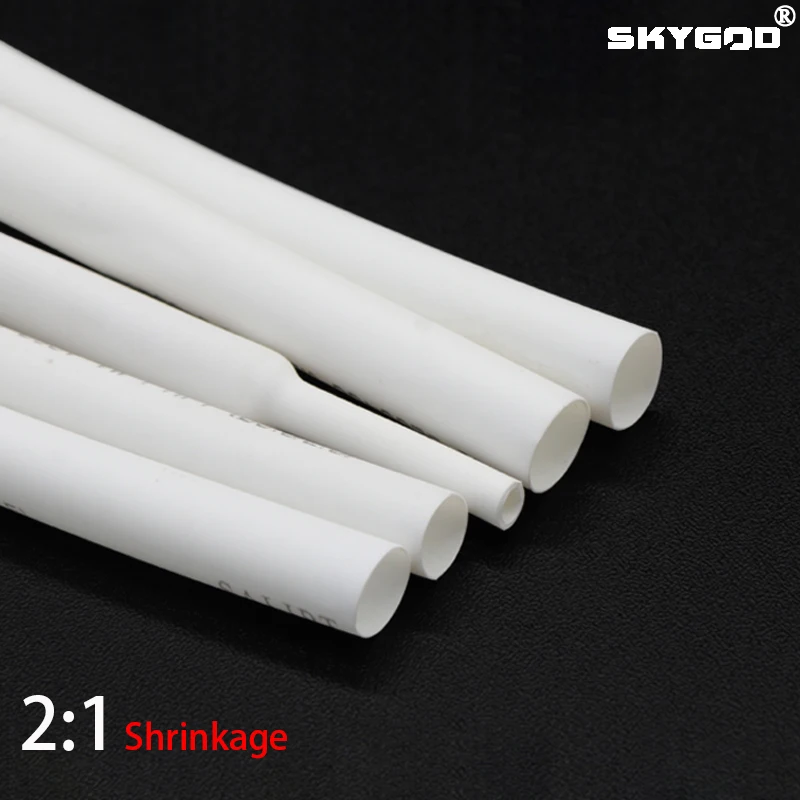 1m-heat-shrink-tube-white-dia-1-2-3-4-5-6-7-8-9-10-12-14-16-20-25-30-40-50-mm-2-1-polyolefin-thermal-cable-sleeve-insulated