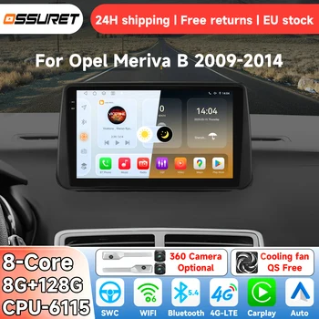 Radio para Auto OSSURET con Android 14 para Opel Meriva B 2009-2014, Sistema Inteligente Carplay, Reproductor Multimedia de Video, GPS, 4G, 6115 1