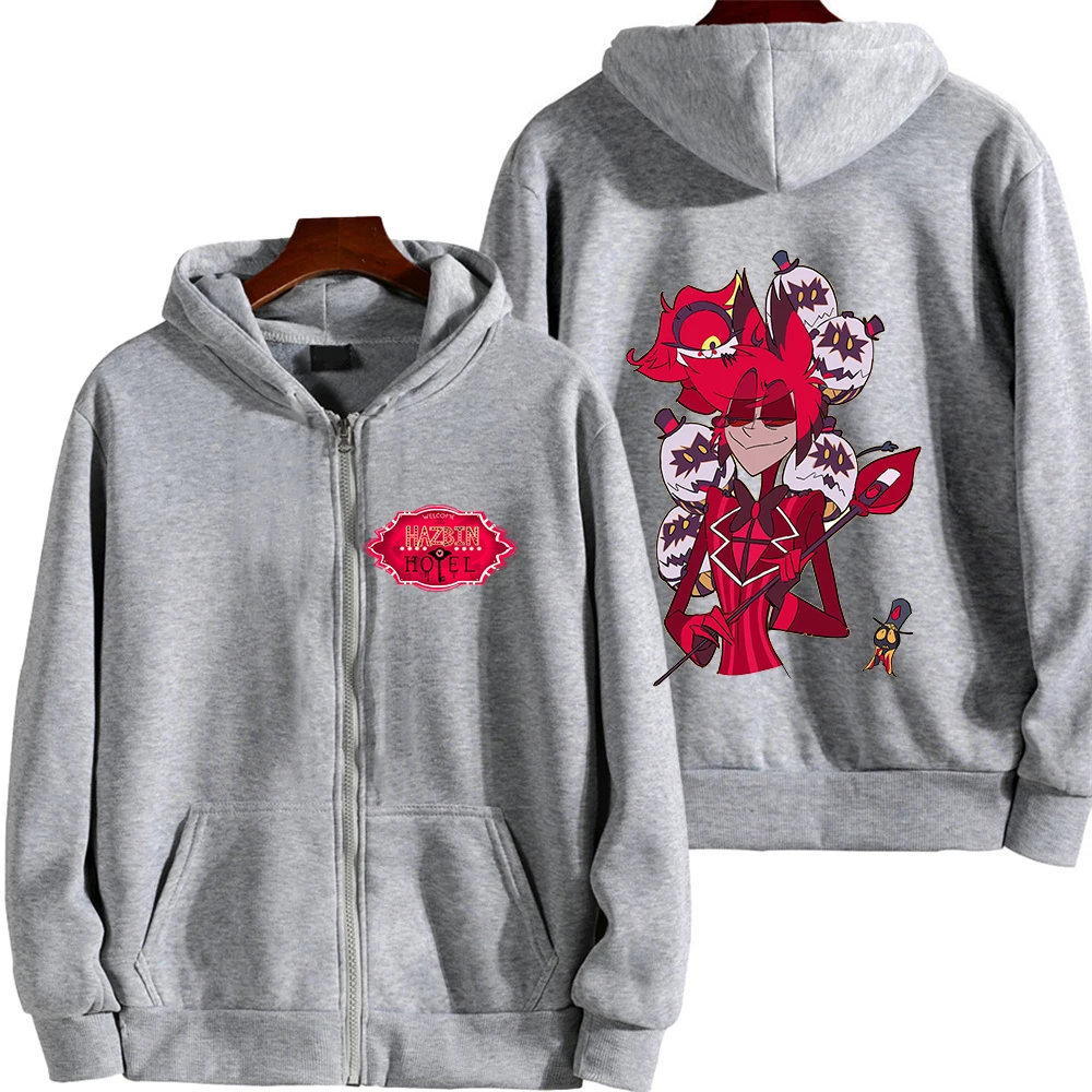 Hazbin Hotel - Felpa con cappuccio da uomo Alastor/Angel Dust, felpa con cappuccio Hazbin Hotel Cosplay a maniche lunghe casual, c, 150 cm