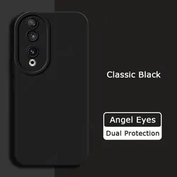 Custodia in silicone liquido quadrata Luxury Angel Eyes - Cover per cellulare morbida e alla moda 360°