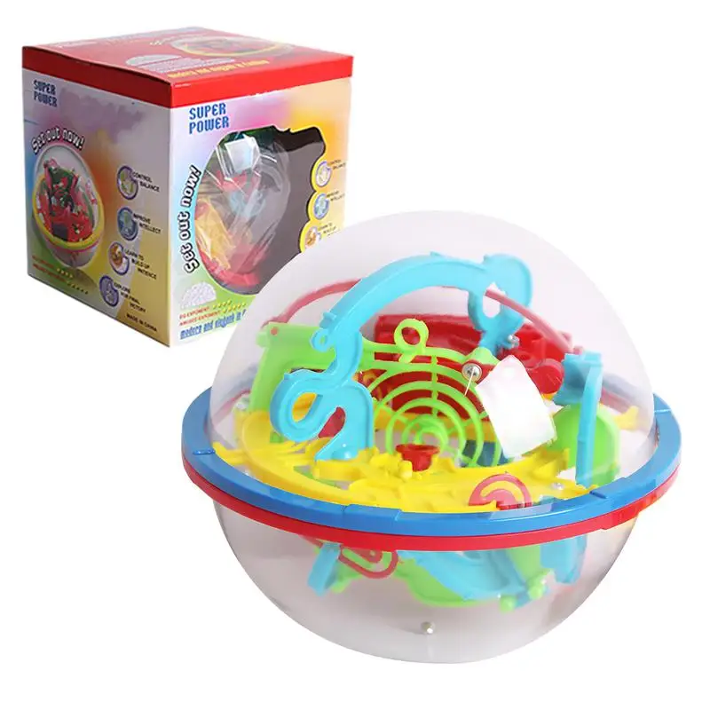 

Maze Ball Puzzle Montessori 3D Fidget Game Challenging Maze Puzzle Toy Early Education Activities For Hand-Eye Coordination And