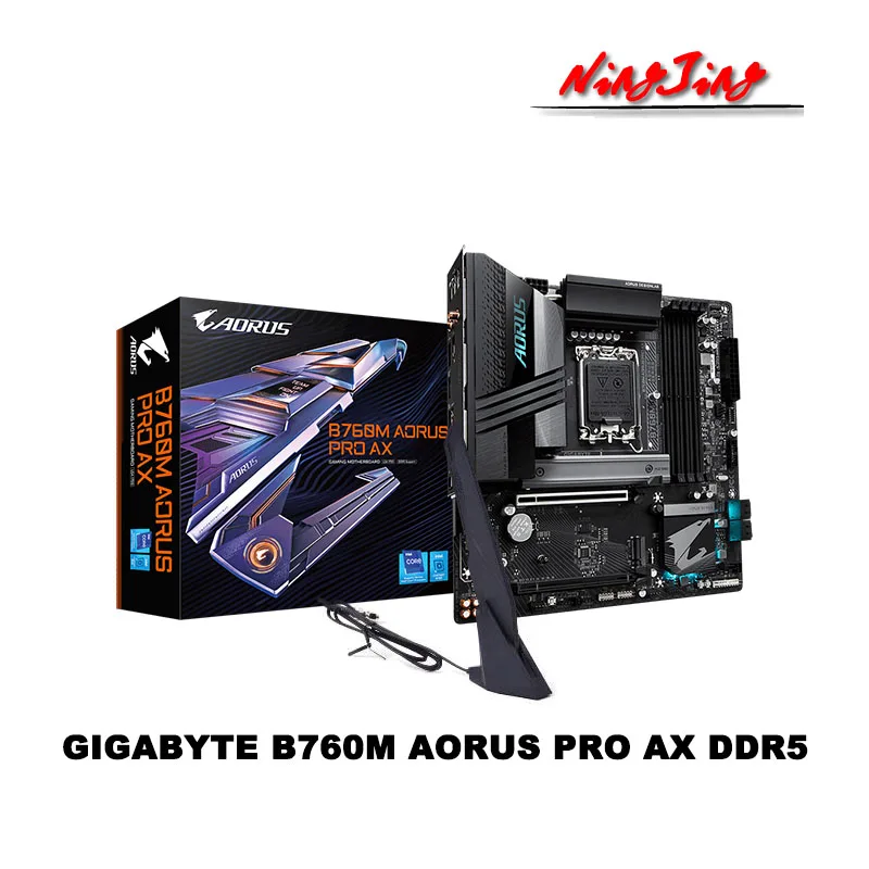 인텔-i5 13600KF CPU + 기가 바이트 GA B760M AORUS PRO AX DDR5 마더보드 슈트, B760 소켓 LGA 1700, 완전 신제품, 냉각기 없음