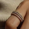 1/3PCS Thin Dainty Stackable Ring Mariasz Minimalist Full Eternity Band Cubic Zirconia Gold Color Plated Pave Rings for Women 2