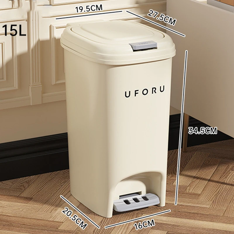 Household Kitchen Trash Can Garbage Bins Recycle Garbage Cans Rubbish  Dustbin Plastic Living Room Bathroom Narrow Waste Bins - AliExpress