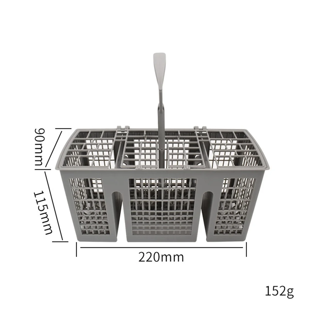 Universal Dishwasher Cutlery Basket Replacement, with Removable Handle, Dishwasher Utensil Holder for Bosch and Siemens 3