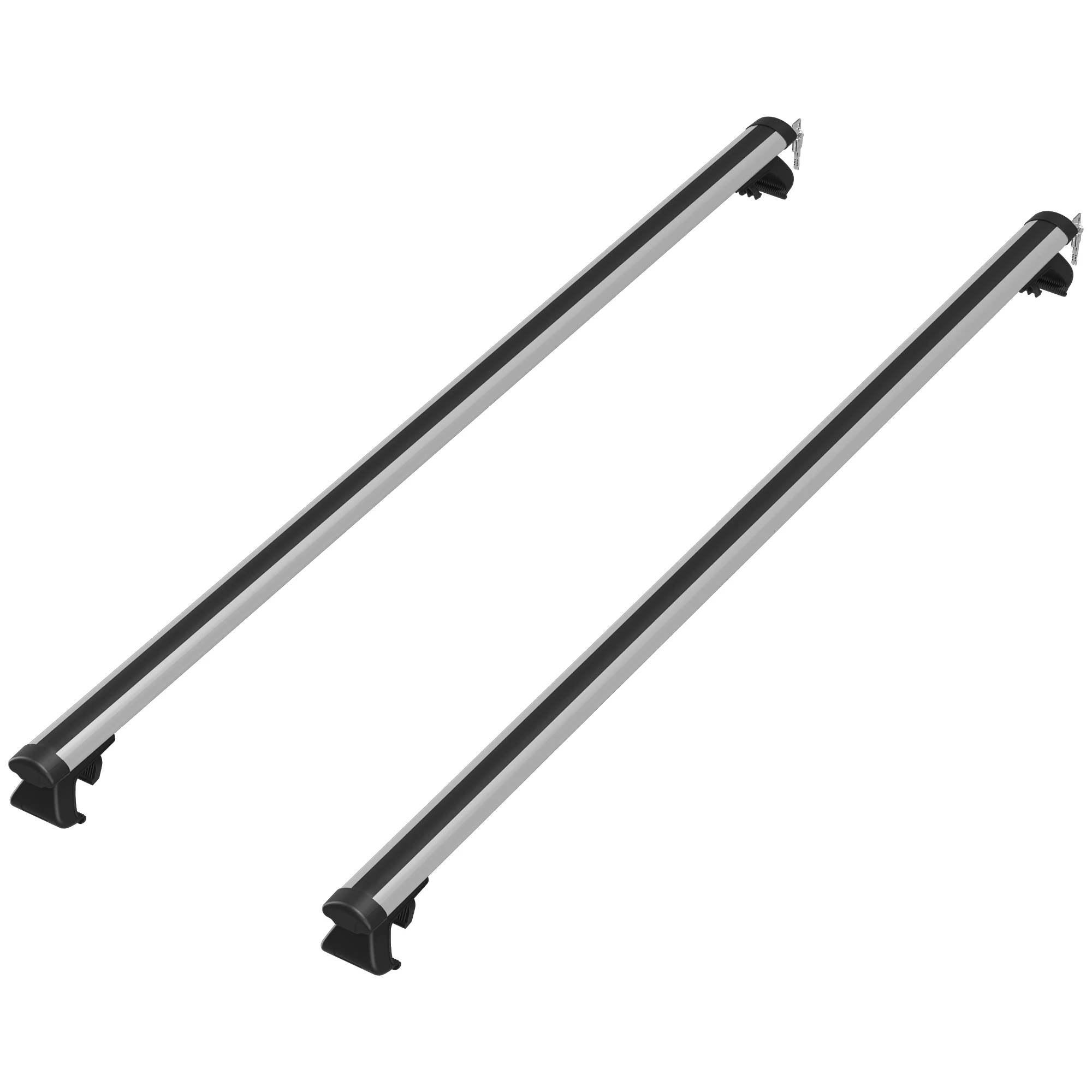 HOMCOM car roof bars lock luggage rack 2 Keys provided aluminum alloy x 5,5x7 c 1