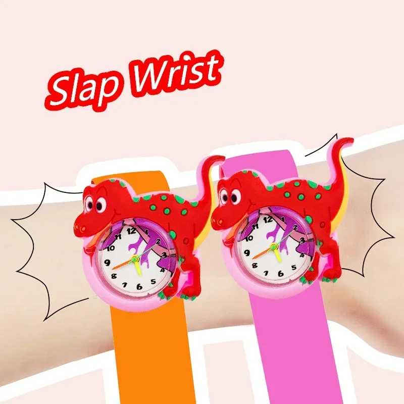 Reloj de cuarzo con dibujos animados para niños y niñas, pulsera de juguete para aprender el tiempo