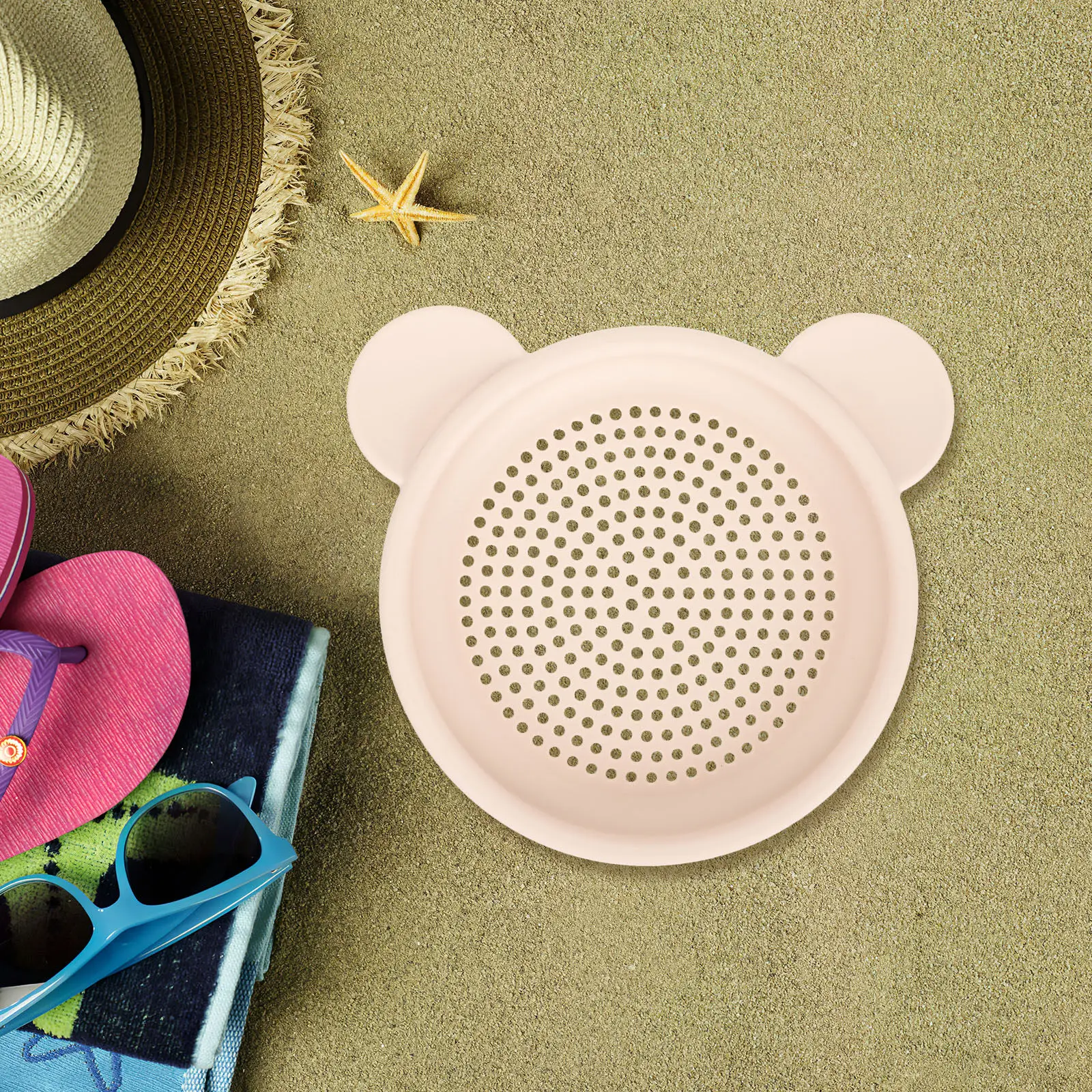 휴대용 실리콘 모래 체망 어린이를위한 해변 장난감 여름 야외 대화 형 모래 필터 재미있는 해변 어린이 장난감