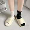 8 Pairs of Women's Spring Autumn Pure Color Simple Fashion Versatile College Style Summer Breathable Pile Socks Mid Tube Socks 5