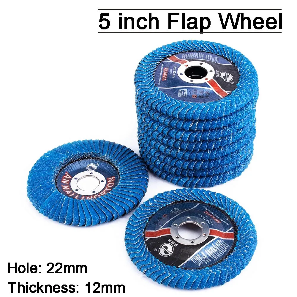 125mm 5 Inch Professional Flap Discs Sanding Discs 60grit Grinding Wheels Blades For Angle