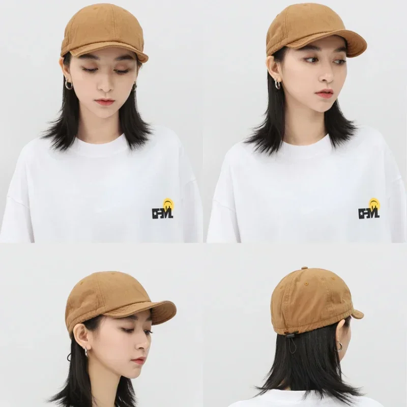 Yoga Baseball Hats American Short Brim Baseball Cap Men Women All-Comfortable Skin-Friendly Korean Style Peaked