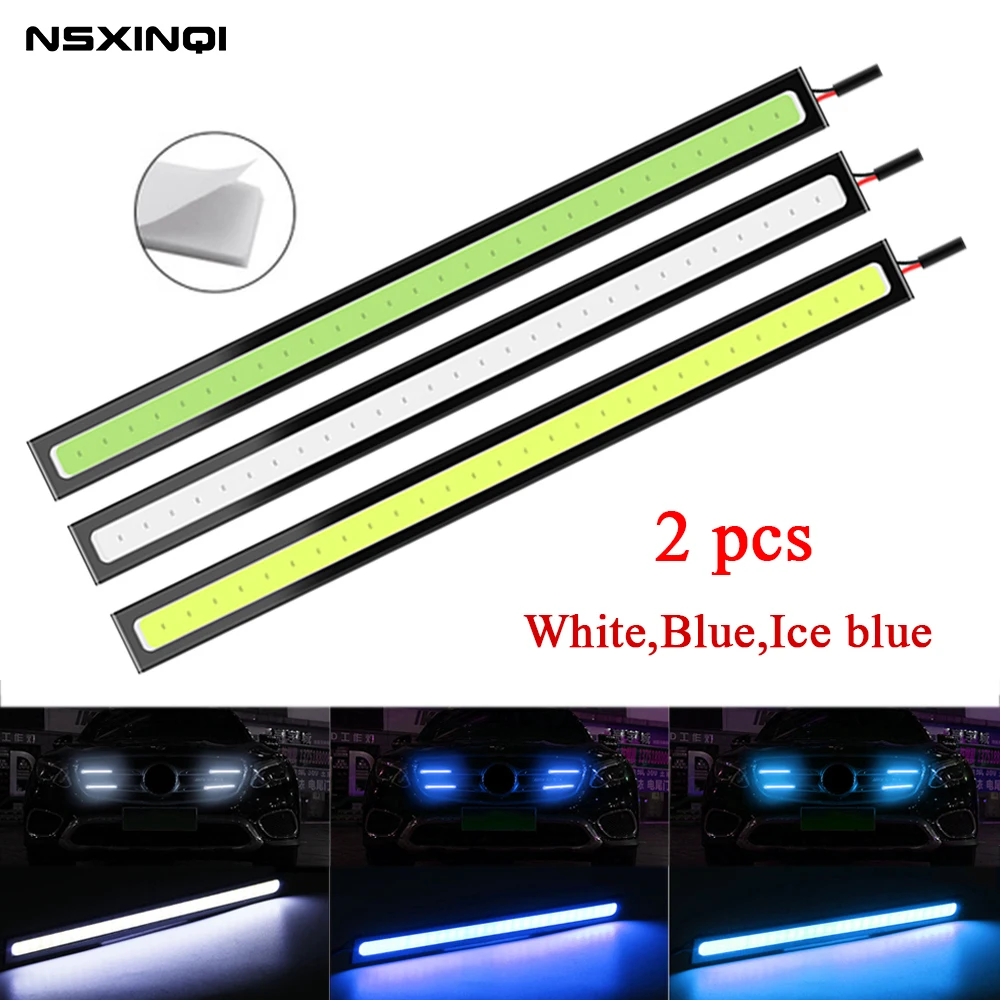 

NSXINQI 2PCS 17CM COB DRL LED Daytime Running Light Auto Lamp External Lights For Universal Car Waterproof Light Bars Fog Lamp