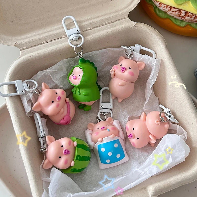 Simpatico portachiavi di peluche per animali da cartone animato