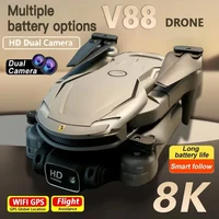 V88 Drone 4K Professional Dron HD Aerial Photography Remote Control Aircraft HD Dual Camera Quadcopter RC Toy Gifts UAV 2025 New