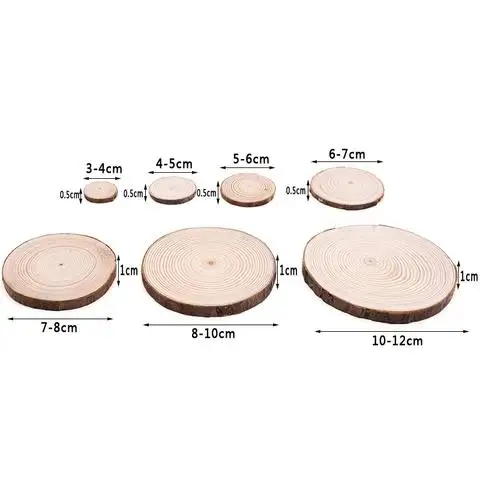 

Unfinished Wood Round Heart Wooden Label Natural Wood Slice Handmade Wooden Craft DIY Wood Painting For Home Hanging Decoration