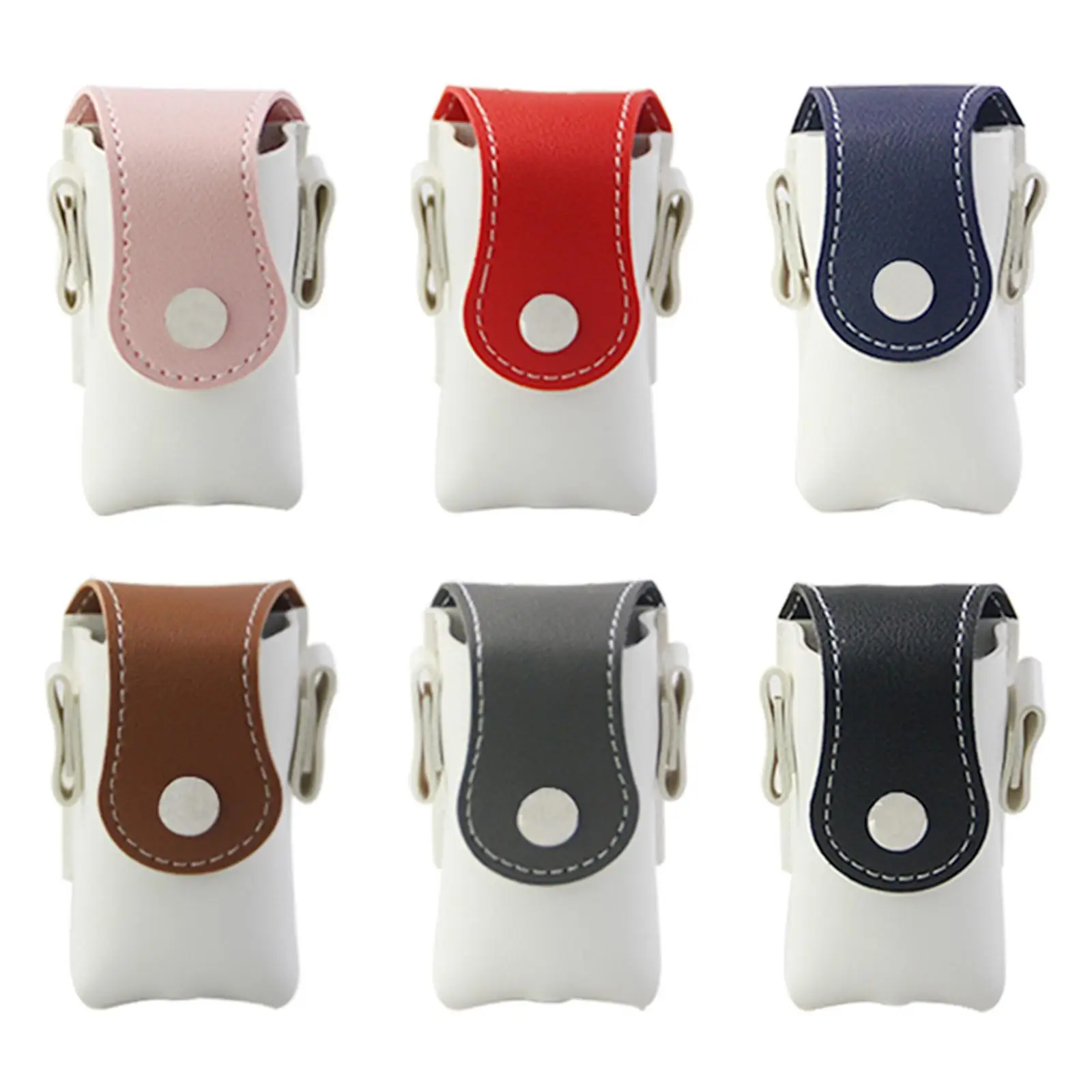 Golf Ball Pouch Bag Resistant PU Small Pocket Carrier Pouch Container Golf Ball