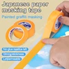 Yellow Masking Tape Adhesive Tape Textured Paper Car Paint Decoration Seamless Hand Tear Without Mark For Painting Tape 3