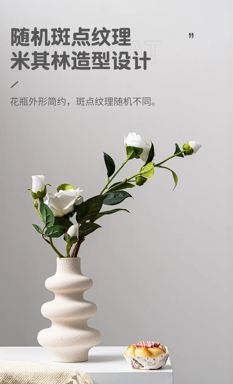 nordic vaso de cerâmica branco planta vaso decoração para casa arranjo flor jardim sala estar escritório desktop decoração casamento artesanato