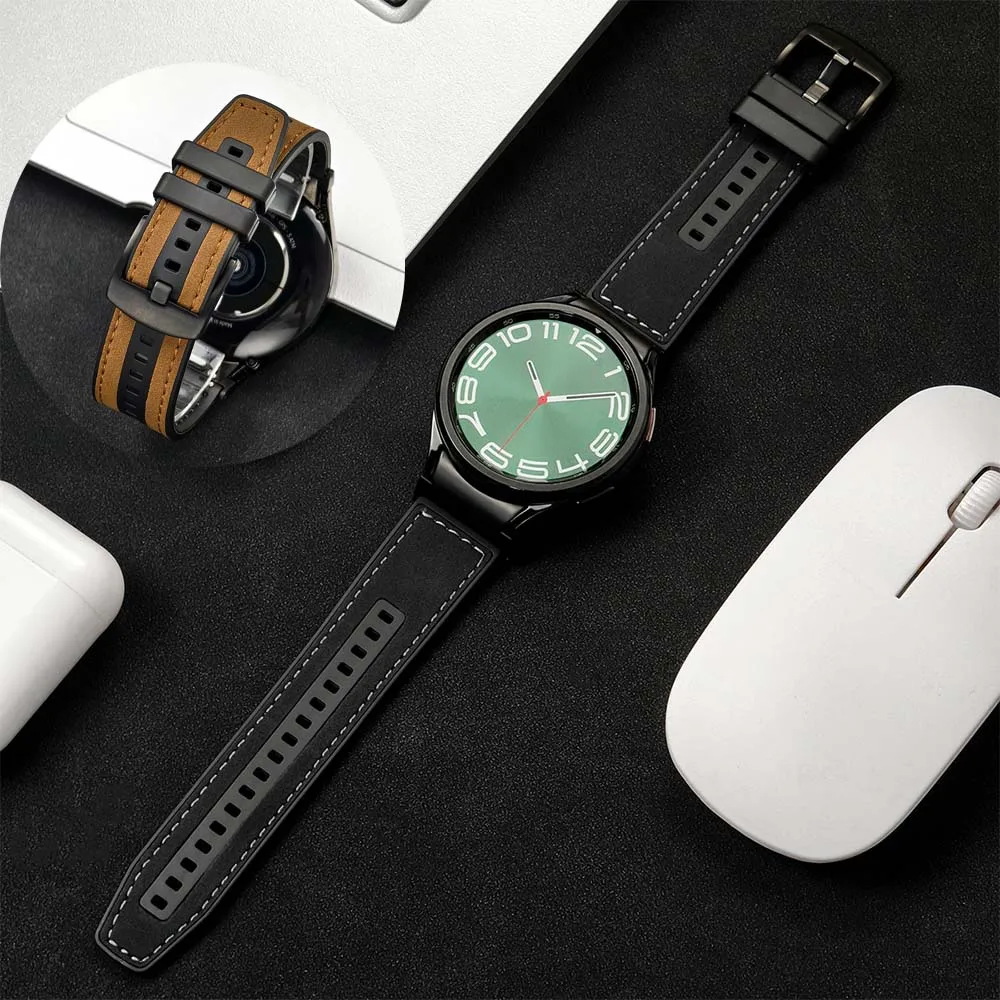 Premium 22mm Quick Fit Leather Watch Band Strap