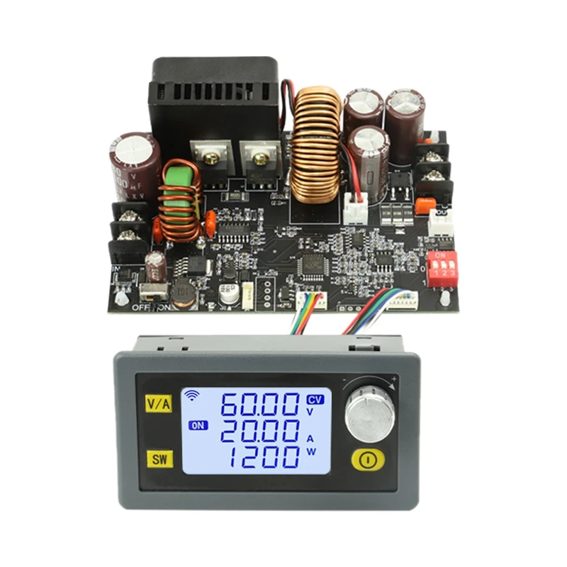 

1200W DC CNC Antihypertensive Boost Converter 6-70V Adjustable Power Supply Input Constant Voltage Solar Charging Module Module