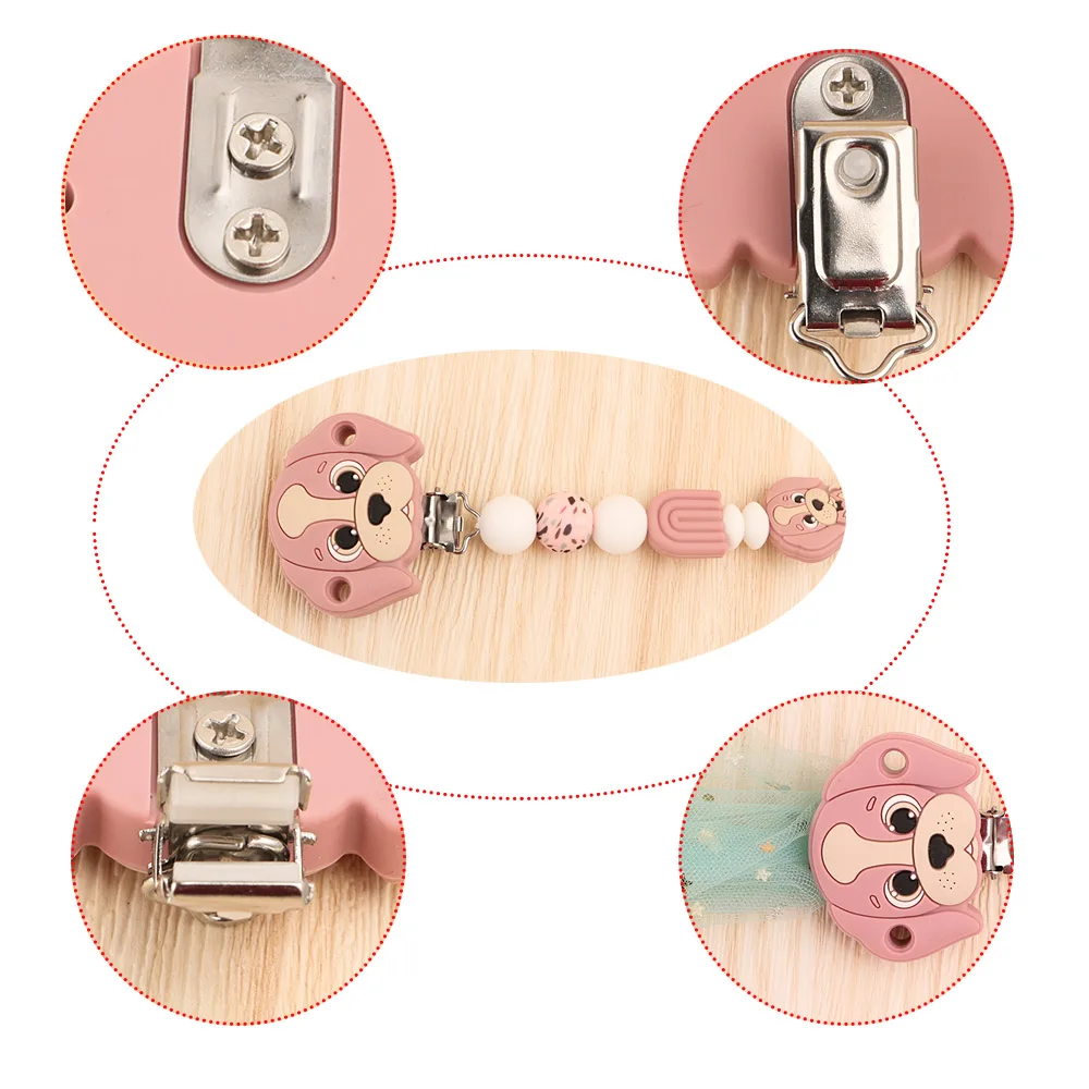 Kovict New Dog Baby Silicone Beads Teether Clips Cartoon Animals Teeth Care Pendants DIY Pacifier Chain Accessories Baby Toys 18 Sb26198780c5f4dc98339daca9f45f43as