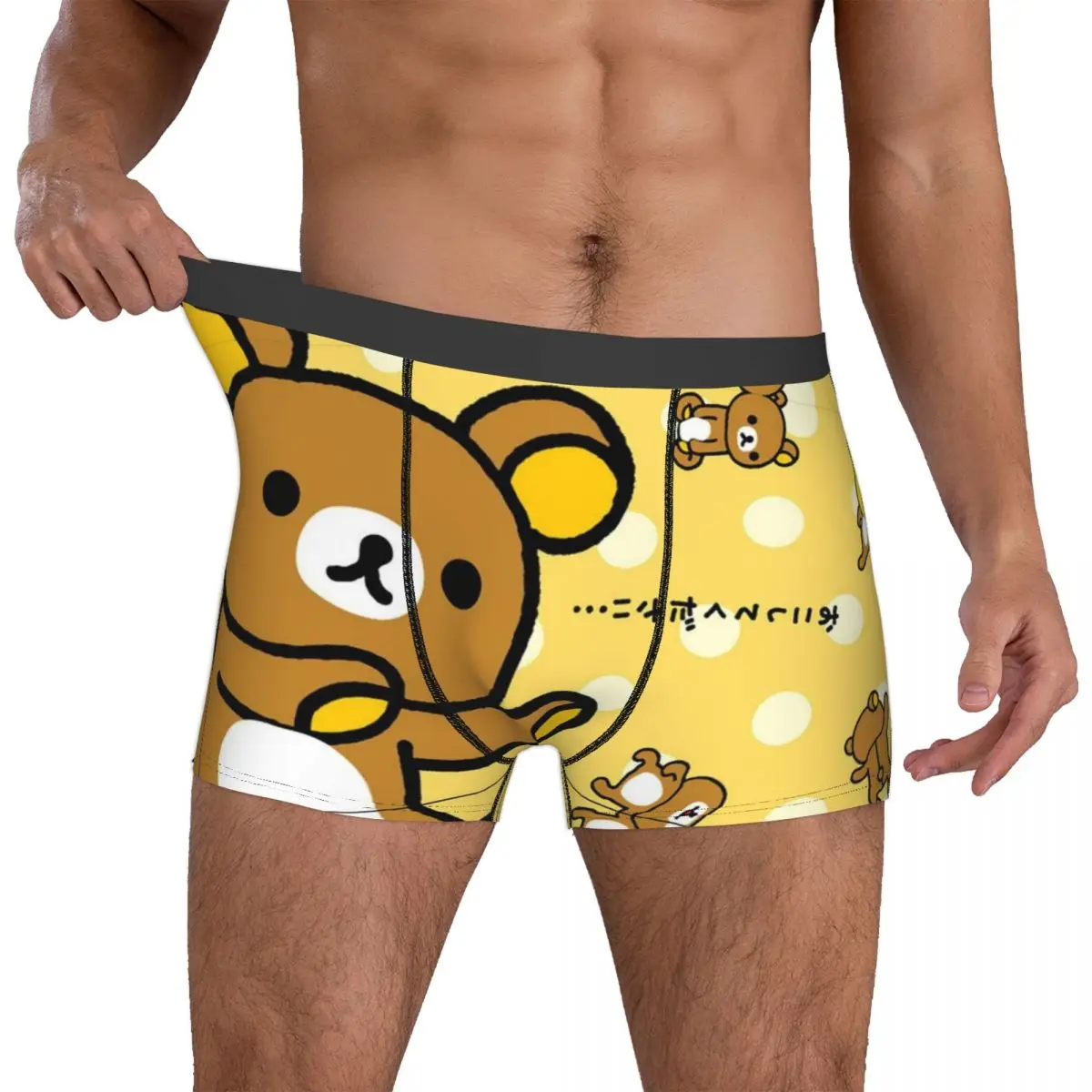 Rilakkuma Bear Kawaii Underpants Homme Panties Man Underwear Sexy