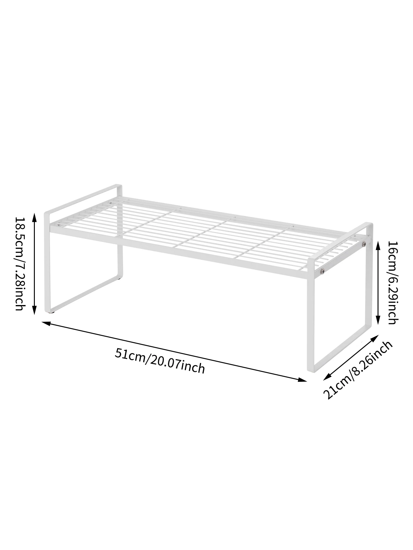 White Metal Over The Sink Shelf with Modern Design,  Display Stand Organizer for Kitchen Accessories 3