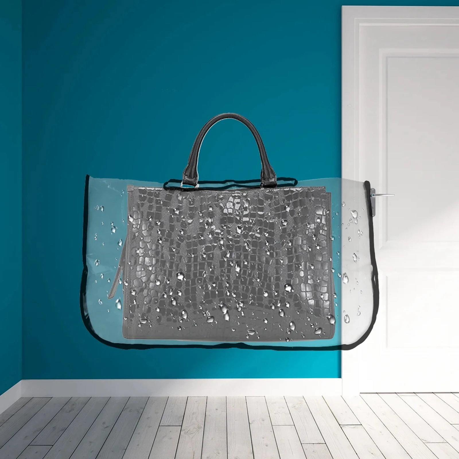 Clear EVA Handbag Waterproof Foldable Tote Bag Purses Rain Protector for Outdoor Trip Travel 70cmx35cm backpack cover