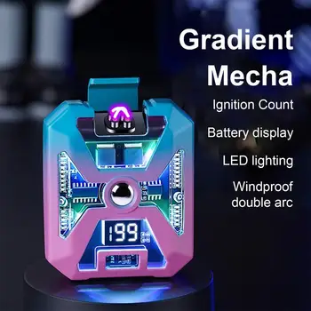 Electric Igniter Rechargeable Dual Arc Torch Igniter Flashlight Outdoor Camping Lamp Windproof Igniter Cigarette Accessories 1