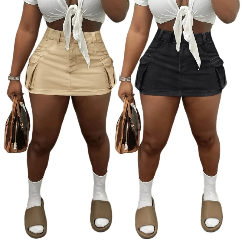 

Vintage Y2k 90s Casual Clubwear Clothes Denim-Short Skirt for Women Daily