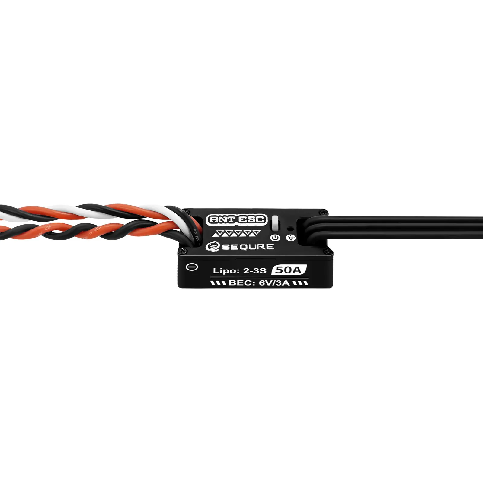 Moteur 1520 et variateur ANT ESC avec WiFi-Link, posés sur une surface blanche