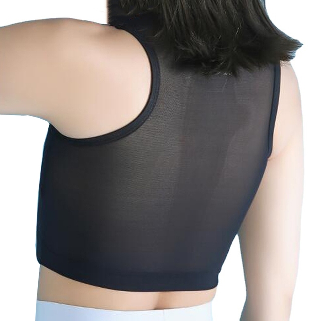 FTM Chest Binder - Breathable Half Compression Binder For Transgender, Cosplay & Large Breasts