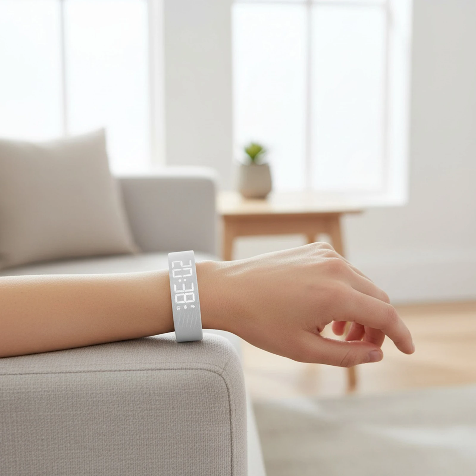 Smart Wristband With Digital Led Clock And Running Pedometer_voghion.com