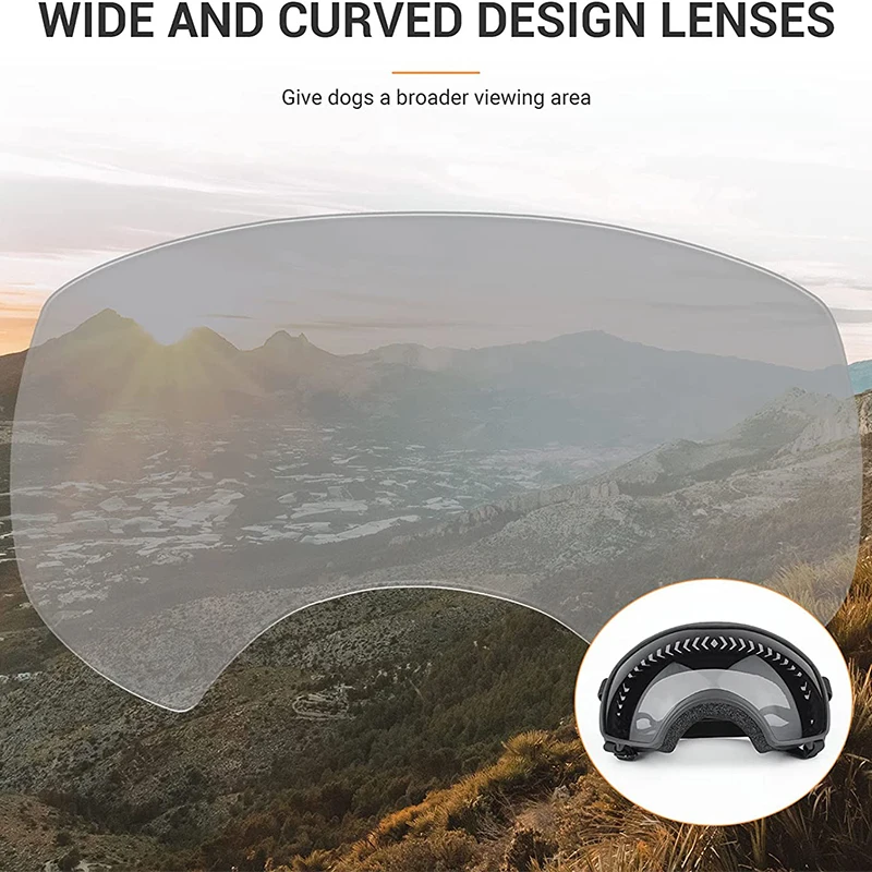 Durable UV Protection Dog Goggles with Deep Eyecups