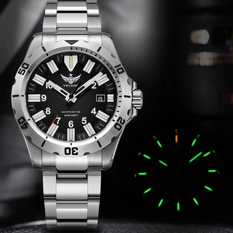 yelang v1036s 42mm men quartz watch luminous 10 years lithium swiss ronda 715 li movement 30atm 300m waterproof military style YELANG V1036S 42mm Men Quartz Watch Luminous 10 Years Lithium swiss RONDA 715-Li Movement 30ATM 300m Waterproof Military Style 2