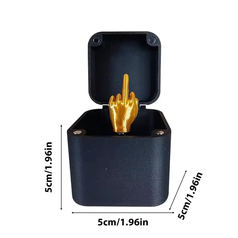 Christmas Interesting Prank Gift Middle Finger In Box Christmas Box Funny Creative Gifts Office Desk Decoration Home Decoration christmas prank gift