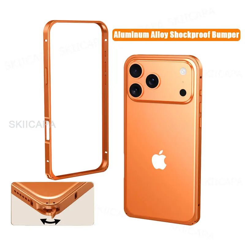 Premium Alloy Armor Shockproof Metal Frame Bumper Case with Hollow Heat Dissipation