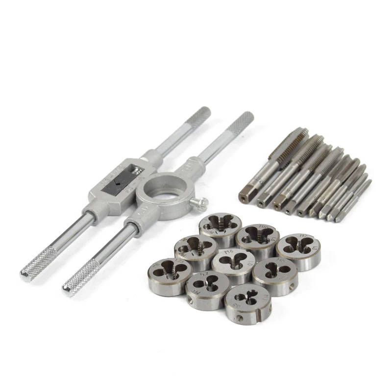 20 piece metric M3-M12 tap plate thread tapping combination set