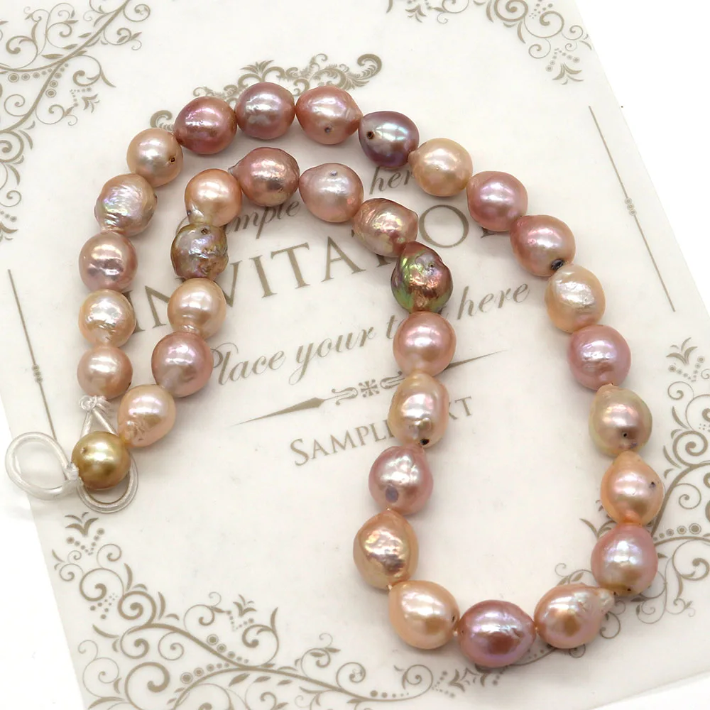 100% High Quality Purple Edison Beads Natural Freshwater Pearl 10-11mmDIY Fashion Making Earrings Bracelet Necklace Jewelry