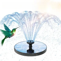 New 1W/1.5W/2.5W/3.5W Outdoor Solar Fountain Water Pump Bird Bath Fountain with 6 Nozzles Suitable for Courtyard Garden Pools