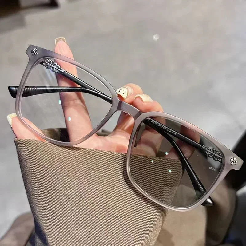 Metal Connect Frame Myopia Glasses -50 -75 -125 -175 Photochromic Eyeglass Lenses Business Glasses 2