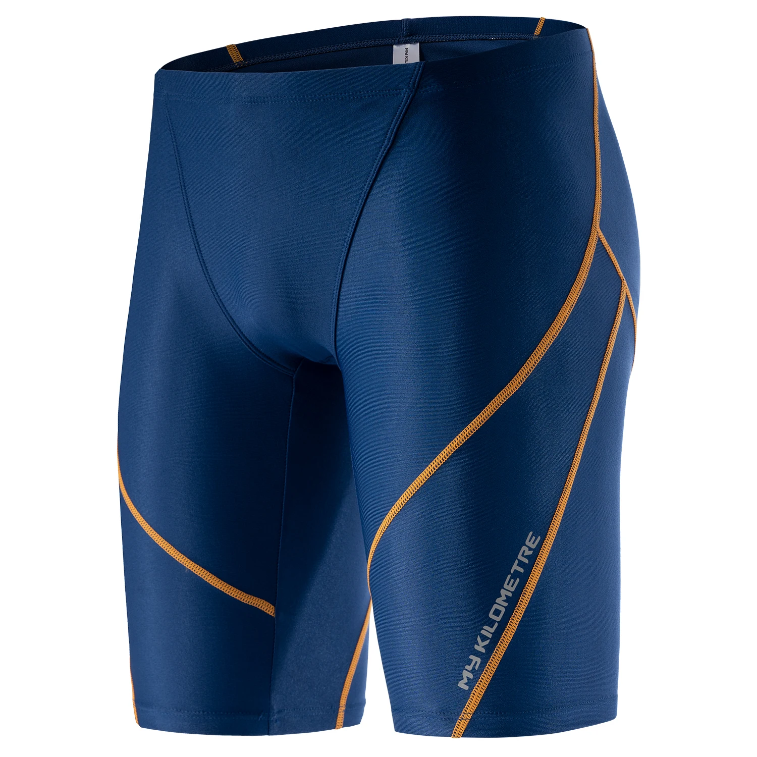 MY KILOMETRE Mens Swim Jammer Swimwear PBT Durable Athletic Training Endurance Swimsuits Swimming Shorts Trunks Man Swim Jammers