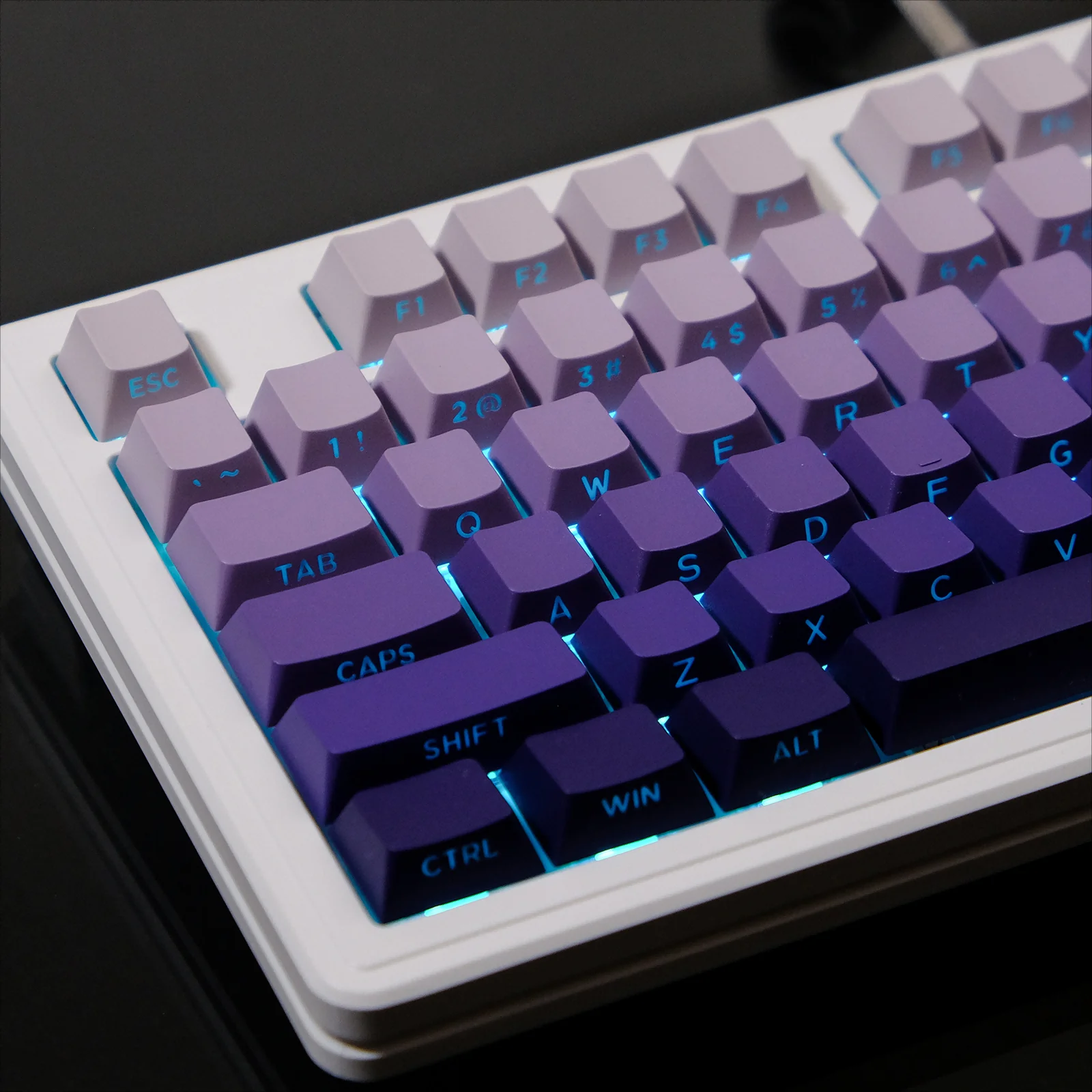 Kbdiy-pbt Duplo Tiro Keycap Impressão Lateral Brilhar Através Backlit Teclado Mecânico mx 108 87 Nj80 84 68 64 61 133 - Imagem 4