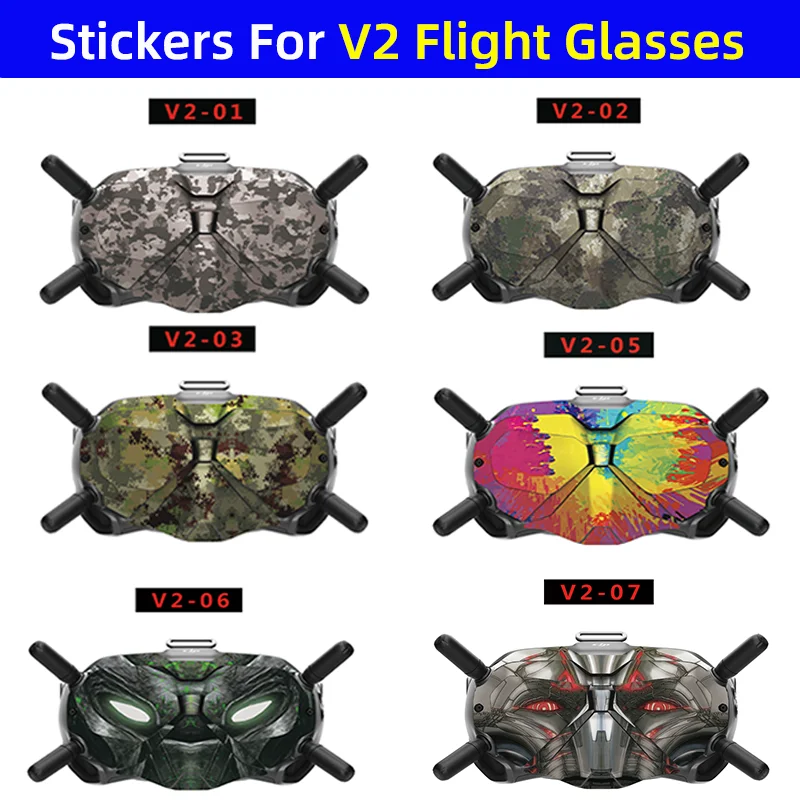 For DJI Avata/FPV Drone Flight Glasses Stickers Goggles V2 Anti-scratch Decals Protective Film Personalized Refit Skin Accessory