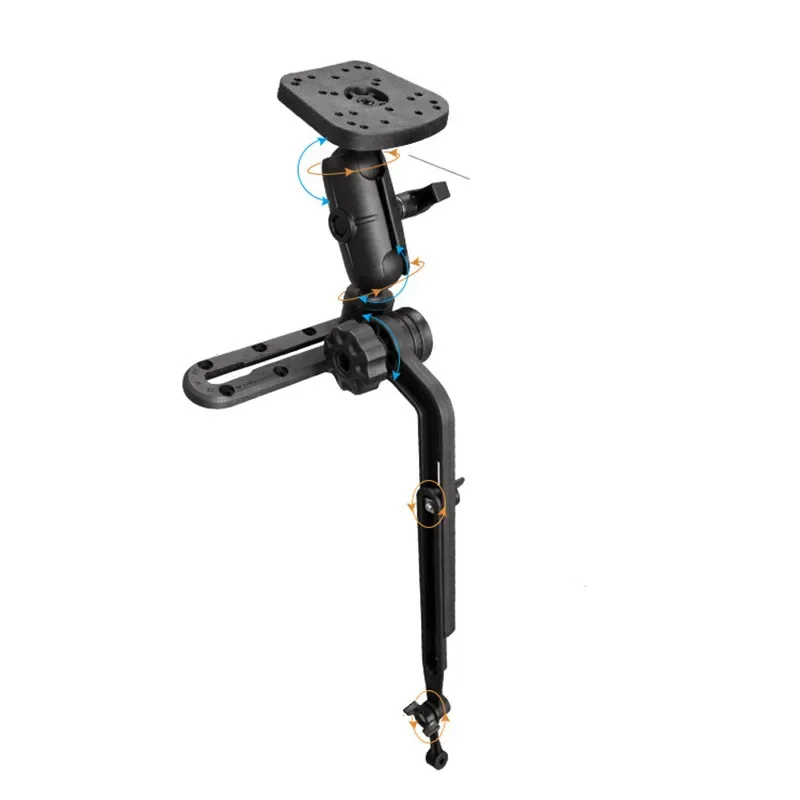 Support De Montage électronique Pour Kayak/bateau - Fixation Pour Détecteur De Poissons - ABS Noir - 8x20 Cm - Neuf