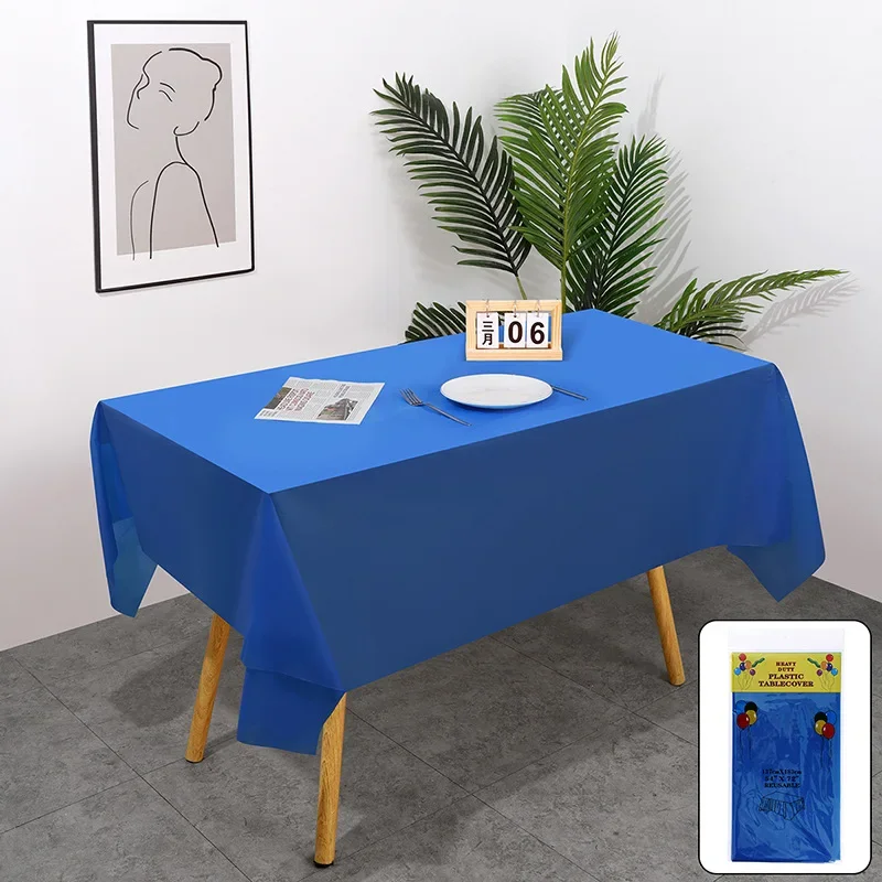 Premium Disposable Table Cloth 54 x 108 Inch Table Cloths for Parties Decorative Tablecloths for Rectangle Tables White