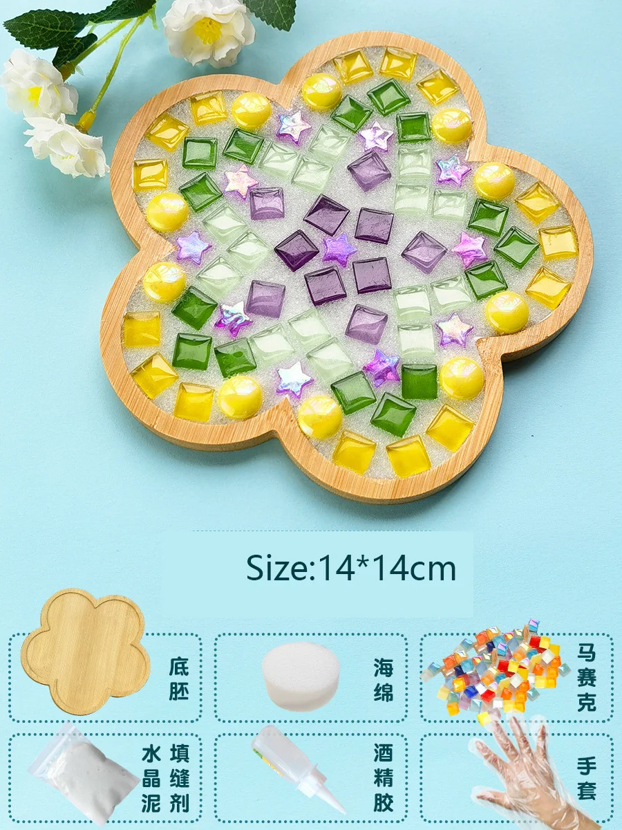 Handmade Bamboo Mosaic Coasters DIY Craft Kit