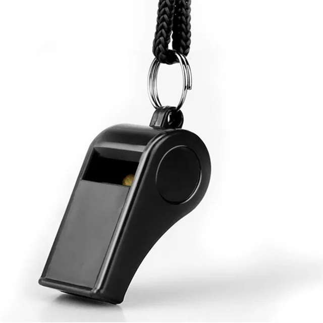 High Quality Black Whistle Referee Game Halter Whistle Outdoor Travel Hiking Whistle Suitable for Basketball Volleyball Games 6