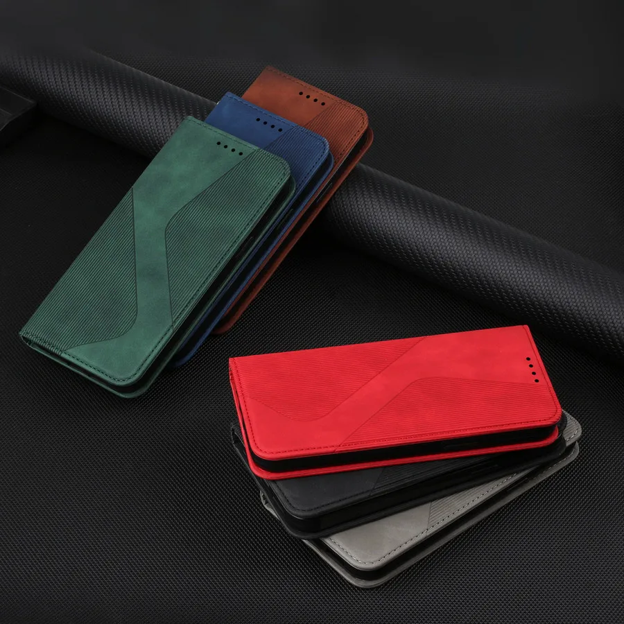Leather Texture Wallet Book Case with Magnetic Flip Cover