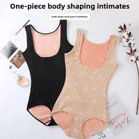 Winter Thickened Fleece-Lined 3-Layer Warm Bodysuit Postpartum Belly Cincher Waist Shaping Underwear for Men and Women